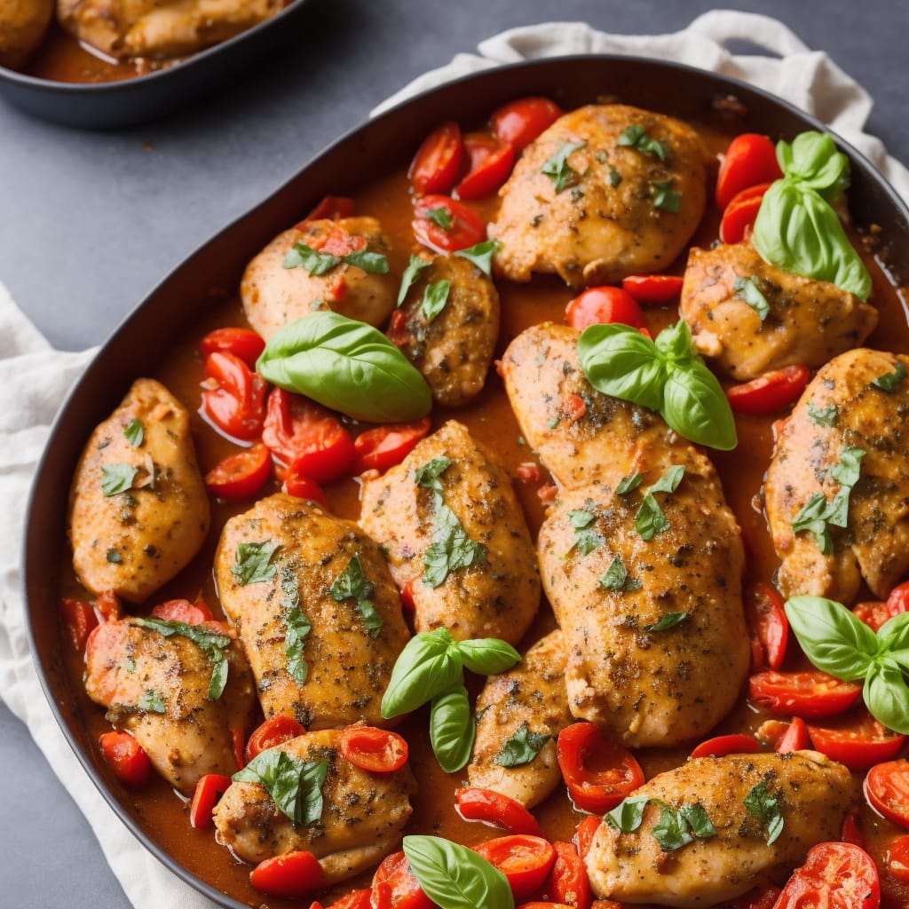 Tomato basil baked chicken low carb heart healthy