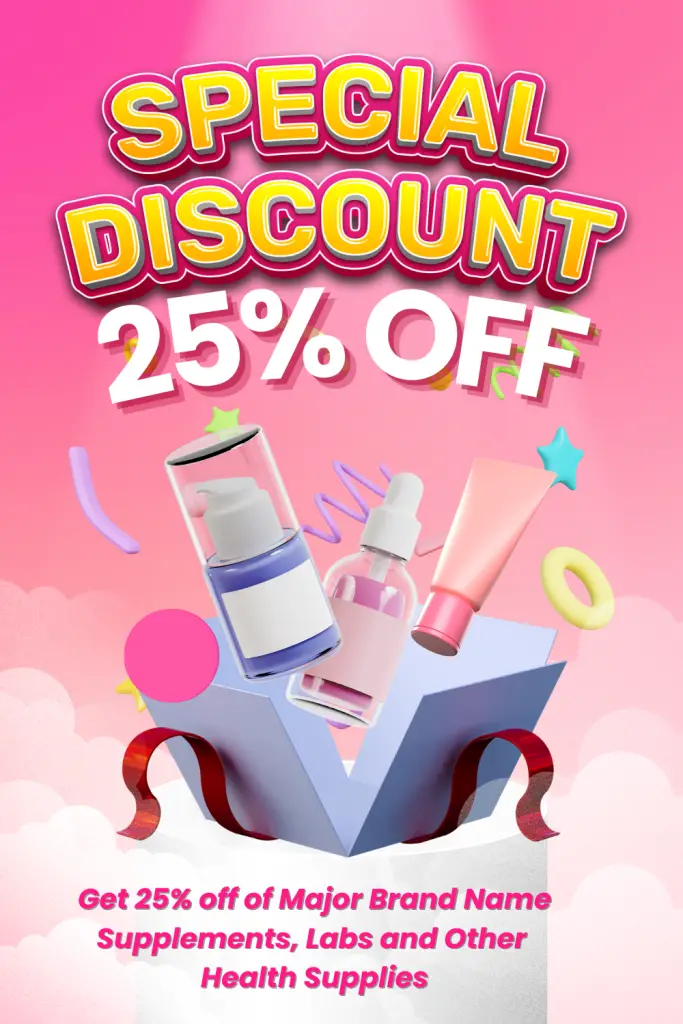 Get 25% off of full script supplements and labs